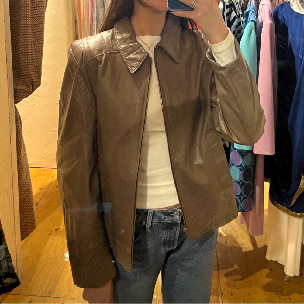 Vintage 100% Leather Biker Jacket